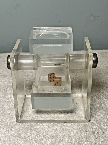 Vintage lucite dice tumbler - vintage,