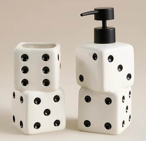 Gambler black white - white, dice
