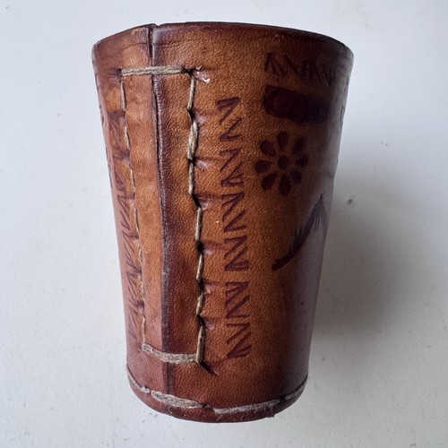 Vintage hand stitched leather - hand-stitched,