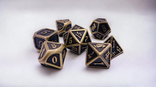 Dice antique bronze - dice, metal